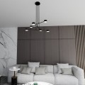 czarna minimalistyczna lampa wisząca Modus 6 Black Emibig 1339/6