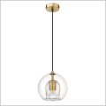 złota transparentna lampa wisząca Arette Light Prestige 1xE27 LP-133/1P