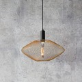 złota lampa wisząca Mesh Lucide  21423/45/02