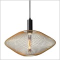 lampa wisząca ze złotej metalowej siateczki Mesh Lucide  21423/45/02