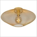 elegancki plafon ze złotej metalowej siateczki Lucide Mesh 21123/45/02