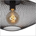 Mesh lampa sufitowa z czarnej metalowej siatki Lucide  21123/45/30