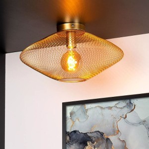 Mesh złoty plafon 45cm z siateczki metalowej 1xE27 Lucide