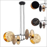 Motif 4 złoto czarne lampy wiszące 4 x E14 Emibig