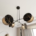 lampa wisząca z motywem czarno złotego marmuru Emibig MOTIF 4 MARBEL 1327/4