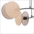 czarna lampa wisząca beżowe abażury Emibig MOTIF 4 NATURAL 1328/4
