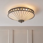 Tiffany Fargo plafon 42 cm lampa witrażowa Interiors