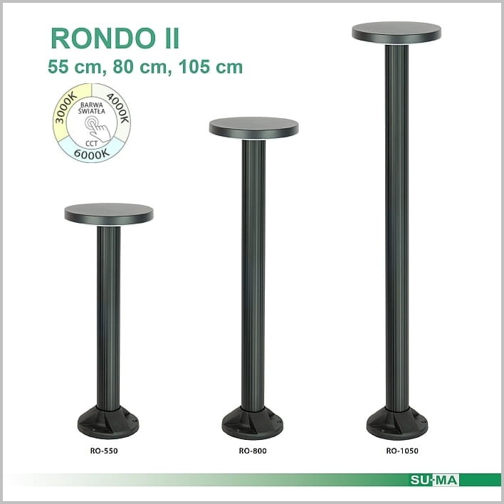 SU-MA Rondo II nowoczesne lampy ogrodowe LED