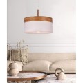 biało drewniana lampa wisząca w stylu boho Candellux Orto 31-27795