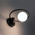 minimalistyczny czarny kinkiet do przedpokoju Sigma Aqua 33480