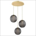 elegancka mosiężna lampa wisząca 3 x E27 Paloma Argon 6309