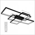 RING czarny lub biały plafon dekoracyjny LED 80W DomenoLED