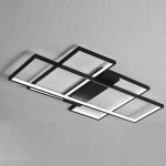RING czarny lub biały plafon geometryczny LED 123W DomenoLED