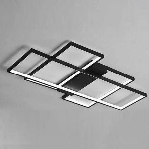 RING czarny lub biały plafon geometryczny LED 123W DomenoLED