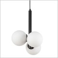 lampa wisząca klosze szklane kule Perla Black-3 Sigma 33486