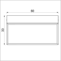 Shelf 295 Luminex lampa półka na ścianę szerokość 60 cm