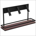 Shelf black/dark wood półka z ciemnego drewna z oświetleniem Luminex 346