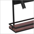 Shelf black/dark wood półka z ciemnego drewna z oświetleniem 3xGU10 Luminex 346