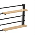 półeczki do kuchni naturalne drewno Shel 4 Flower black/natural wood 297