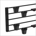 czarna półka na zioła do kuchni Shel 4 Flower black/black 322