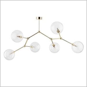 Fairy Gold VI złota lampa sufitowa 6 szklanych kul TKlighting