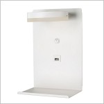 Compact biały kinkiet hotelowy z ładowarką USB Candellux