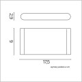 czarny minimalistyczny kinkiet na elewacje Slim M1016 BL SU-MA