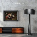 czarna lampa podłogowa do salonu Baron Plus Kandela
