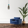 dekoracyjna lampa wisząca z barwionego szkła TROPEA Light Prestige LP-2004-1P/M SM