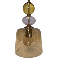 lampa wisząca z bursztynowego szkła 1xE27 TROPEA Light Prestige LP-2004-1P/M S-AM