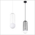 metalowe lampy wiszące ze szklanym kloszem BRINA 1 Sollux Lighting