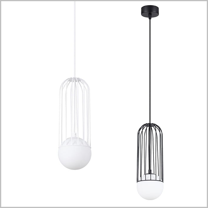 metalowe lampy wiszące ze szklanym kloszem BRINA 1 Sollux Lighting