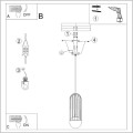 Sollux Lighting lampa wisząca BRINA 1 żarówka G9 LED