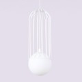 biała lampa wisząca dająca światło rozproszone Sollux Lighting BRINA SL.1331
