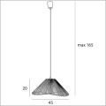lampa wisząca z plecionego papieru długość 165 cm Amalfi I  MAXlight