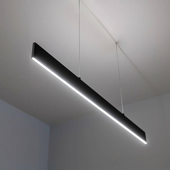 Slim minimalistyczna czarna lampa liniowa LED 30W DomenoLED