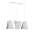 biała lampa wisząca z 3 abażurami Sollux BLUM-3 SL.0771