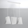 biała lampa wisząca z 3 abażurami Sollux BLUM-3 SL.0771