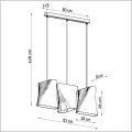 nowoczesna lampa wisząca Sollux BLUM-3 3xE27 szerokość 82 cm
