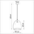 lampa wisząca średnica 25cm BUKANO Sollux SL.0842