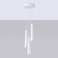 biała trójpłomienna lampa wisząca PRYSM-3P Sollux SL.1401