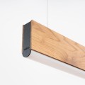 lampa wisząca LYKKE LED połączenie drewna i czarnego metalu Thoro