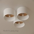 plafon biały abażur wnętrze jasne drewno TELESTO SL.1393 Sollux