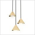 trzy złote klosze lampa wisząca ELIT 3 PREMIUM GOLD Emibig 1329