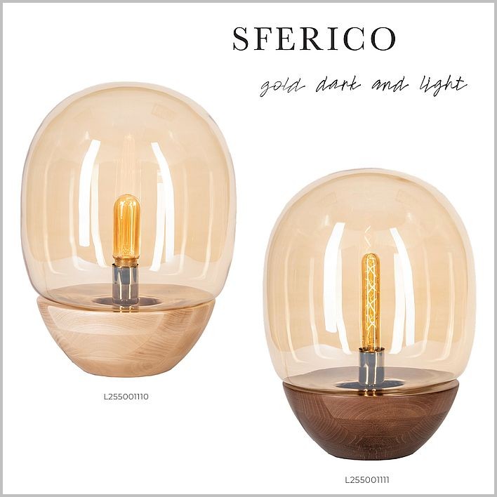 4concepts Sferico Gold light wood i dark wood