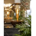 lampa hand made szkło i drewno Sferico Gold dark wood 4concepts L255001111