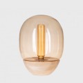 szklana lampa stołowa Sferico Gold jasne drewno L255001110 4concepts