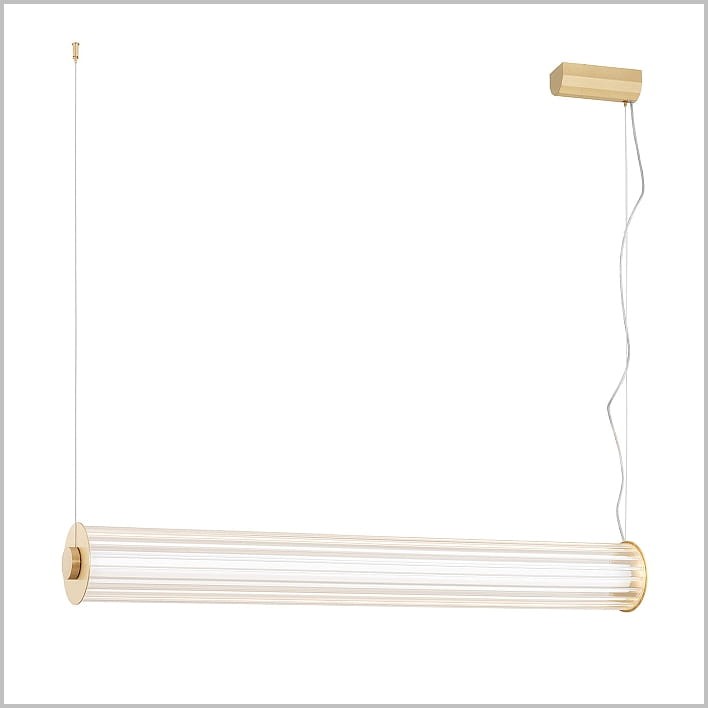 Efektowna lampa wisząca z ryflowanego szkła HAMPTON Argon 8627