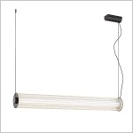 HAMPTON BLACK lampa wisząca LED ze szkła ryflowanego Argon