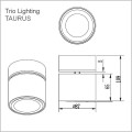 plafon LED średnica 9 cm TAURUS Trio